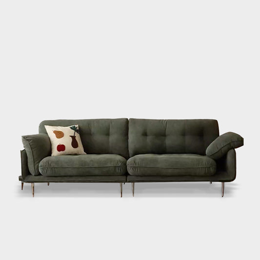 French Style Retro Green Sofa Corduroy