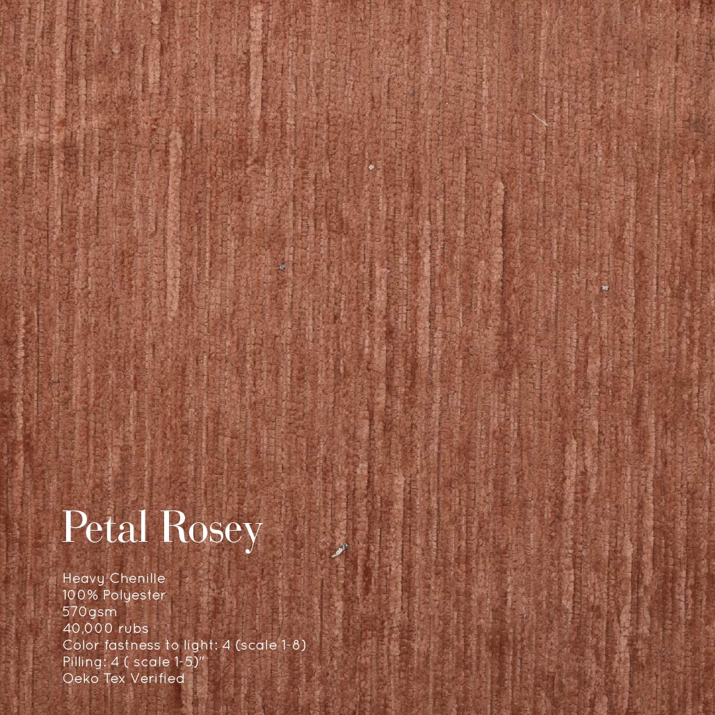 Heavy Chenille oeko tex verify rose
