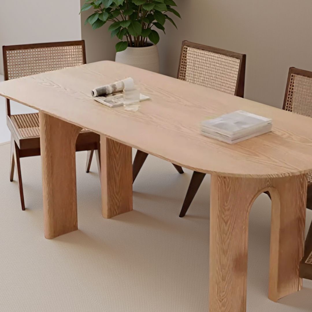 Pine Wood Dining Table Set