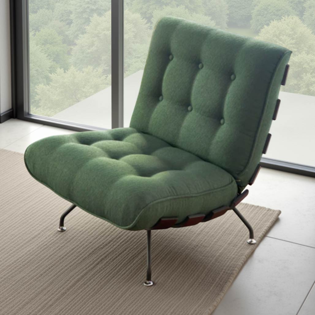 Green Solid Wood Retro Chair