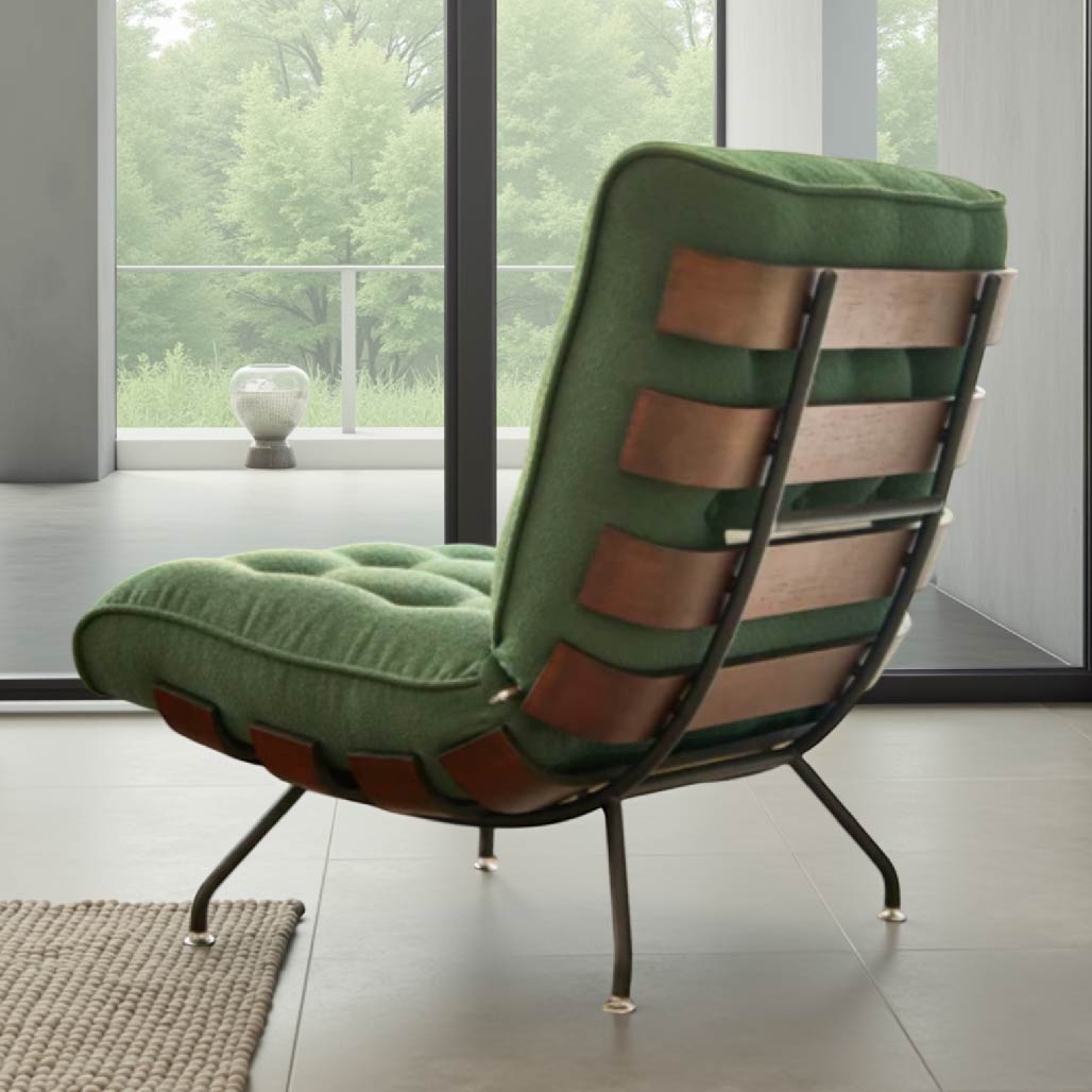 Green Solid Wood Retro Chair