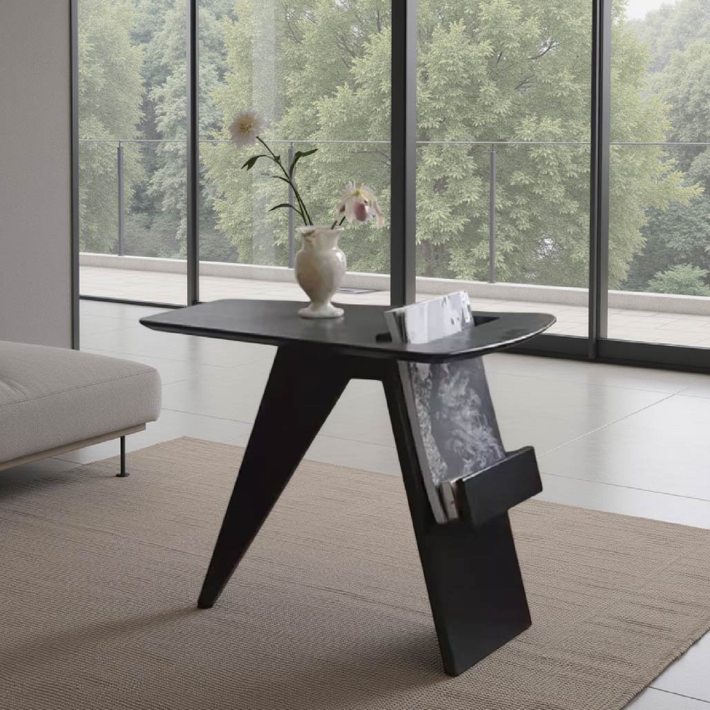 Helga Black Bookshelf Coffee Table