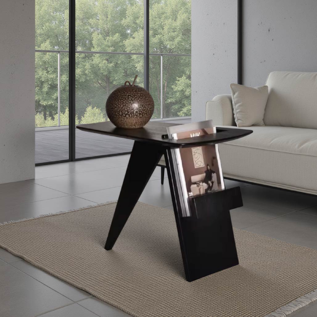 Helga Black Bookshelf Coffee Table