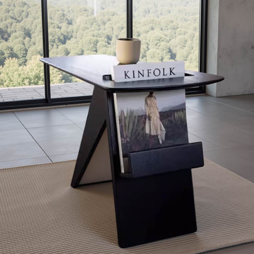 Helga Black Bookshelf Coffee Table