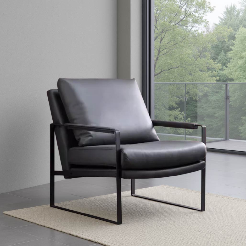 Dark Grey Nordic Steel Armchair