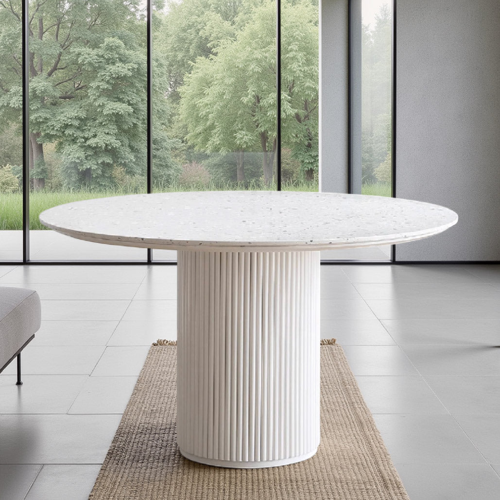 Cream Sintered Stone Dining Table Set
