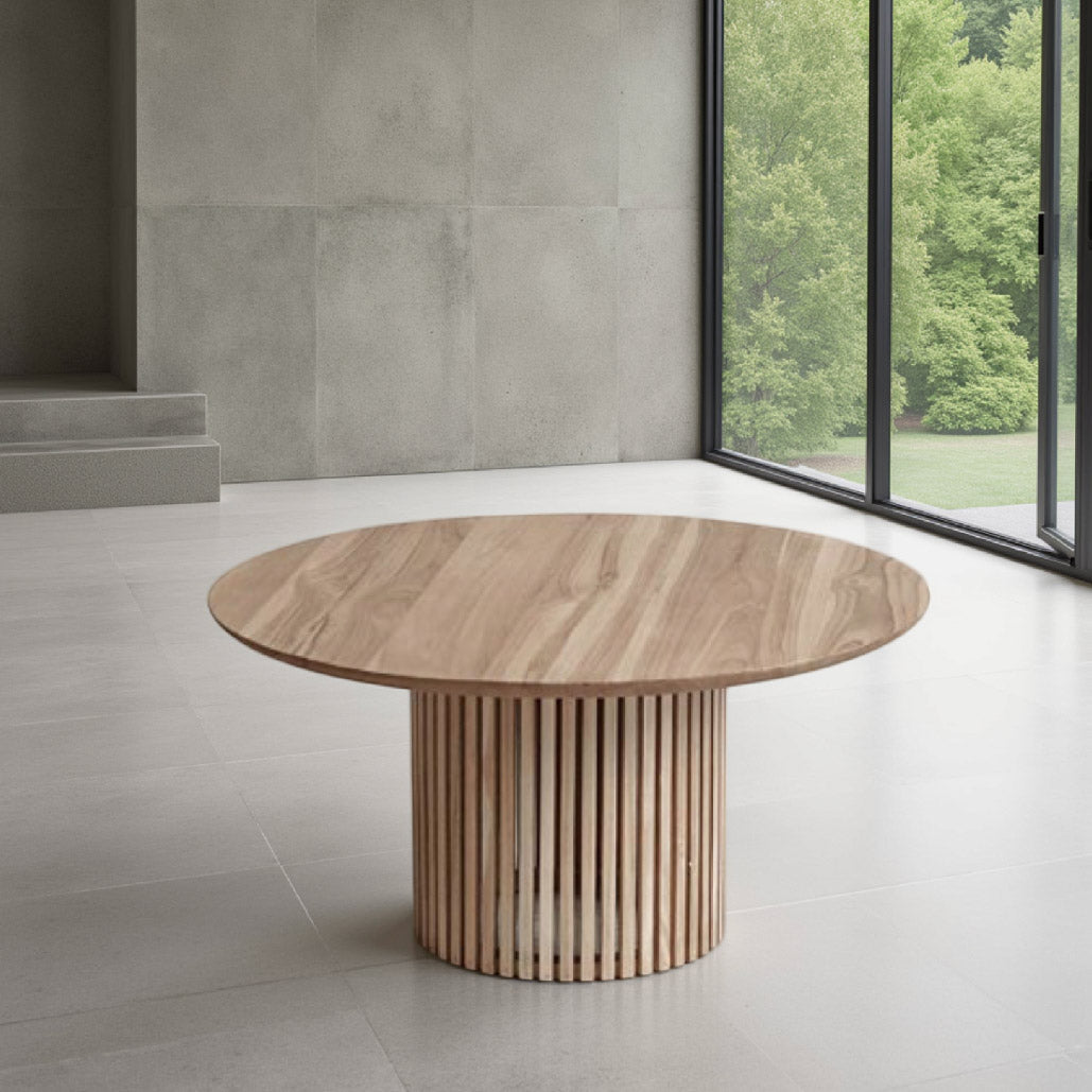 Teak Wood Round Coffee Table