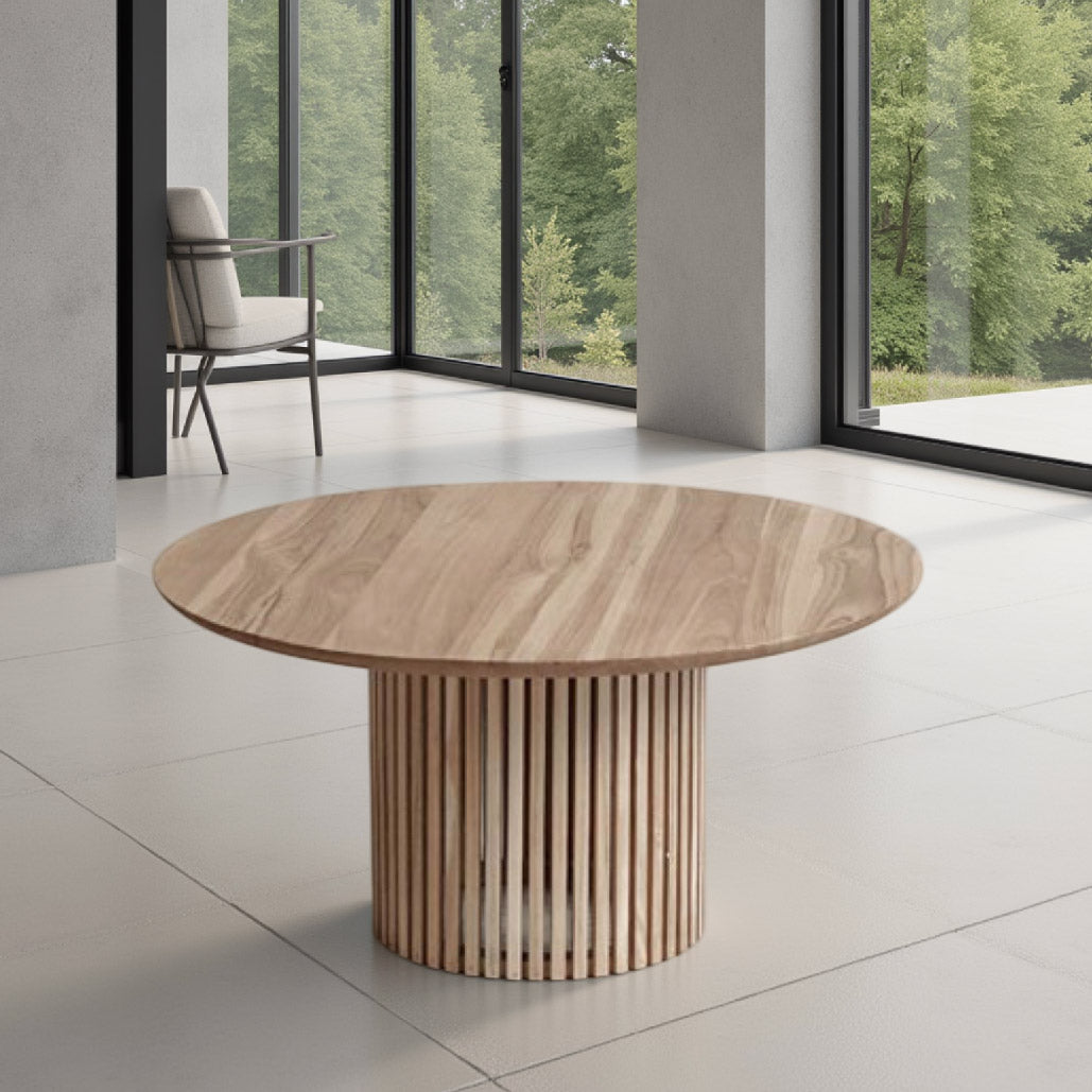 Teak Wood Round Coffee Table