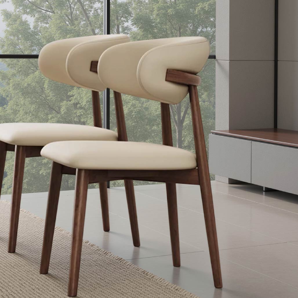 Solid Wood Leather Dining Chair
