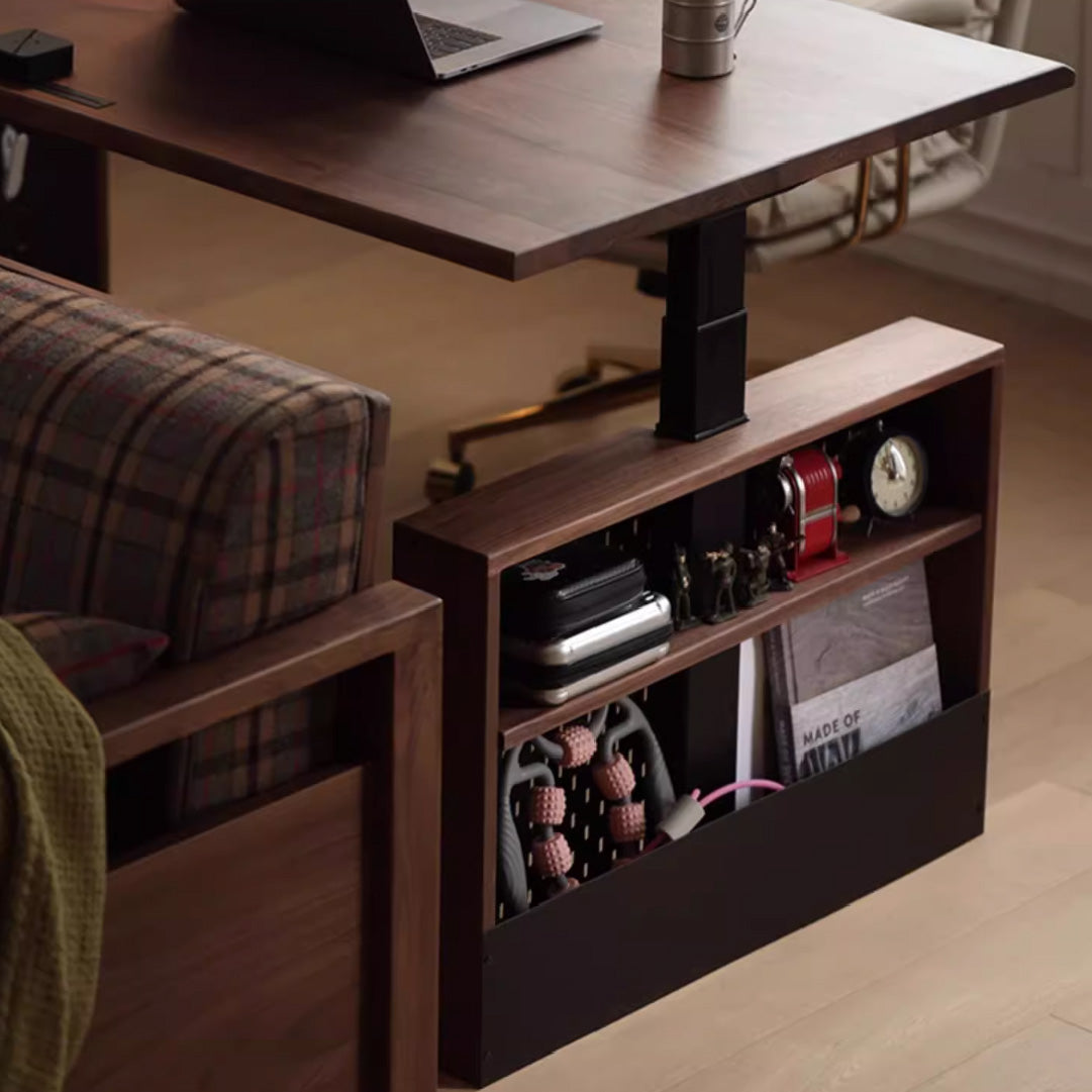 Thorsten Black Walnut Solid Wood Electric Standing Desk