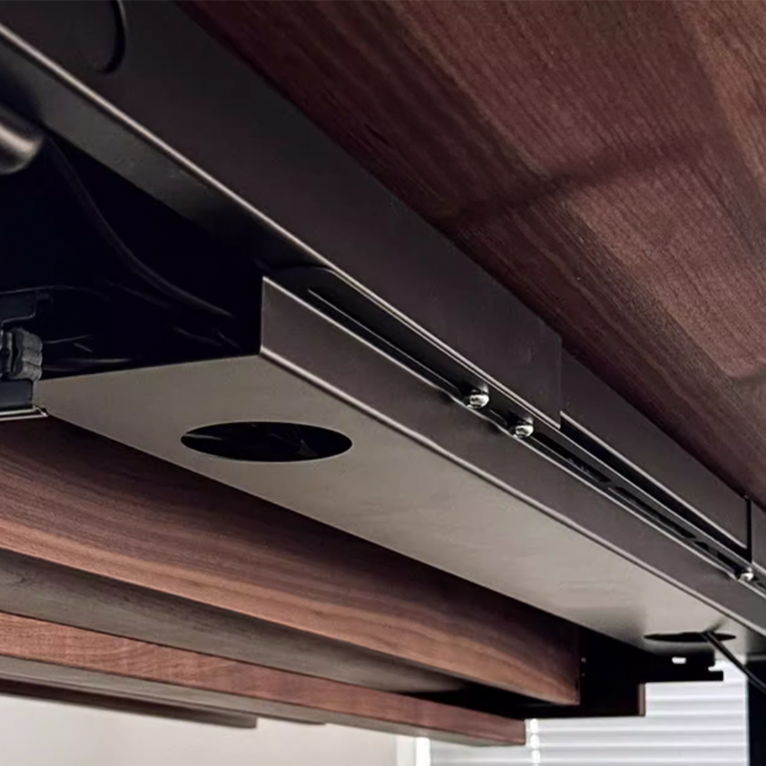 Thorsten Black Walnut Solid Wood Electric Standing Desk