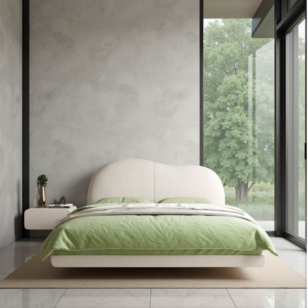 Thyr Modern Leather Floating Bed
