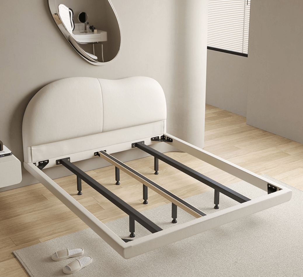 Modern Leather Floating Bed