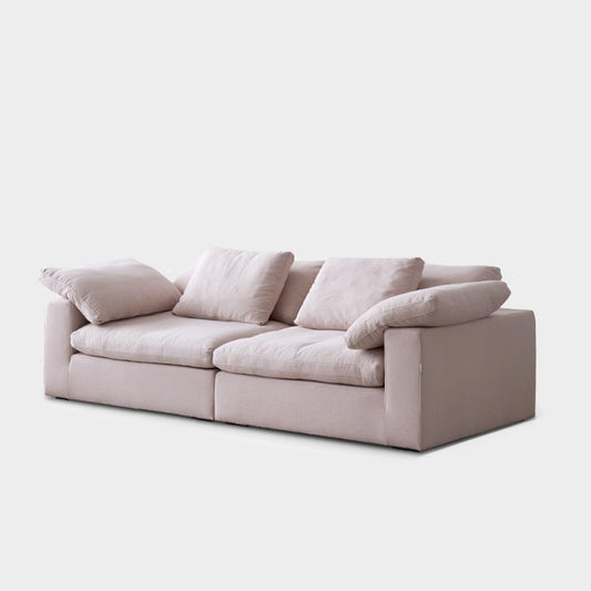 Pink Cloud Cotton Linen Modular Sofa
