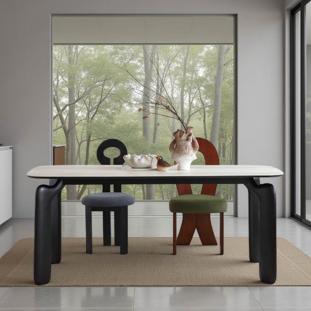 Vilde Retro Solid Wood Dining Table