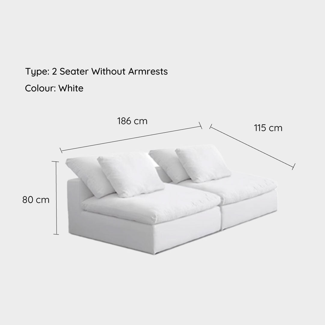 White Cloud Modular Sofa 2 pieces