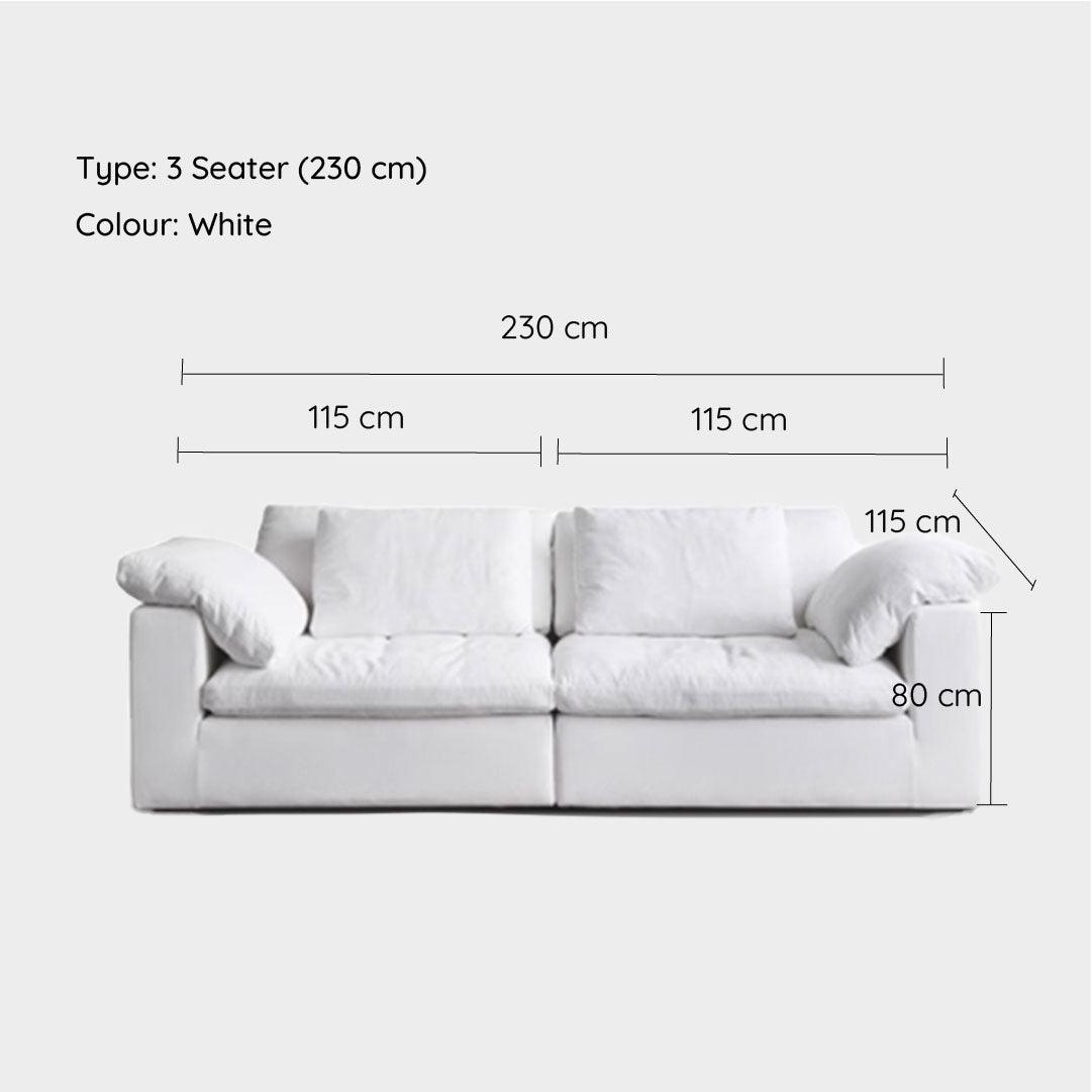 White Cloud Modular Sofa 2 pieces