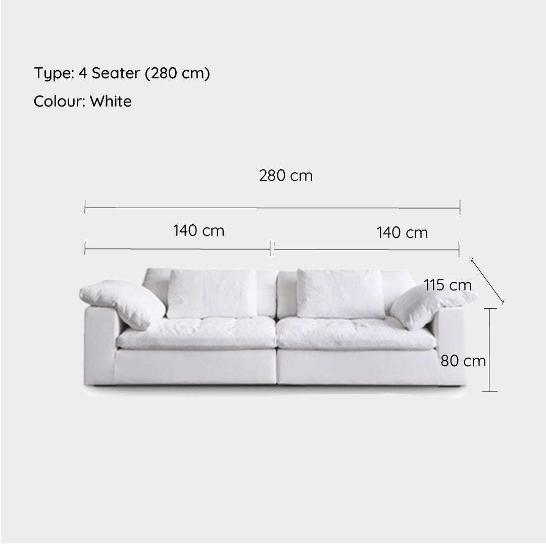 White Cloud Modular Sofa 2 pieces