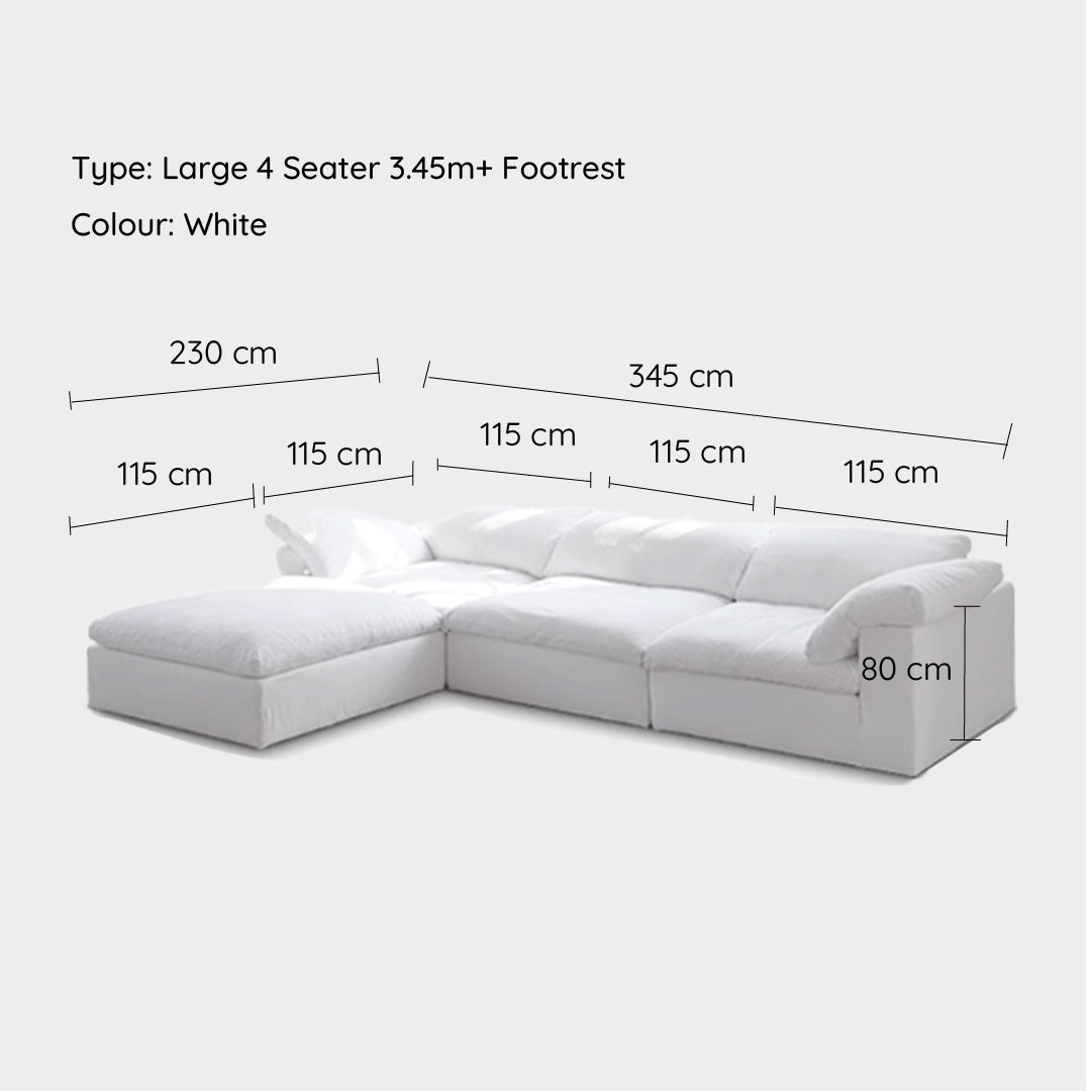 White Cloud Modular Sofa 4 pieces