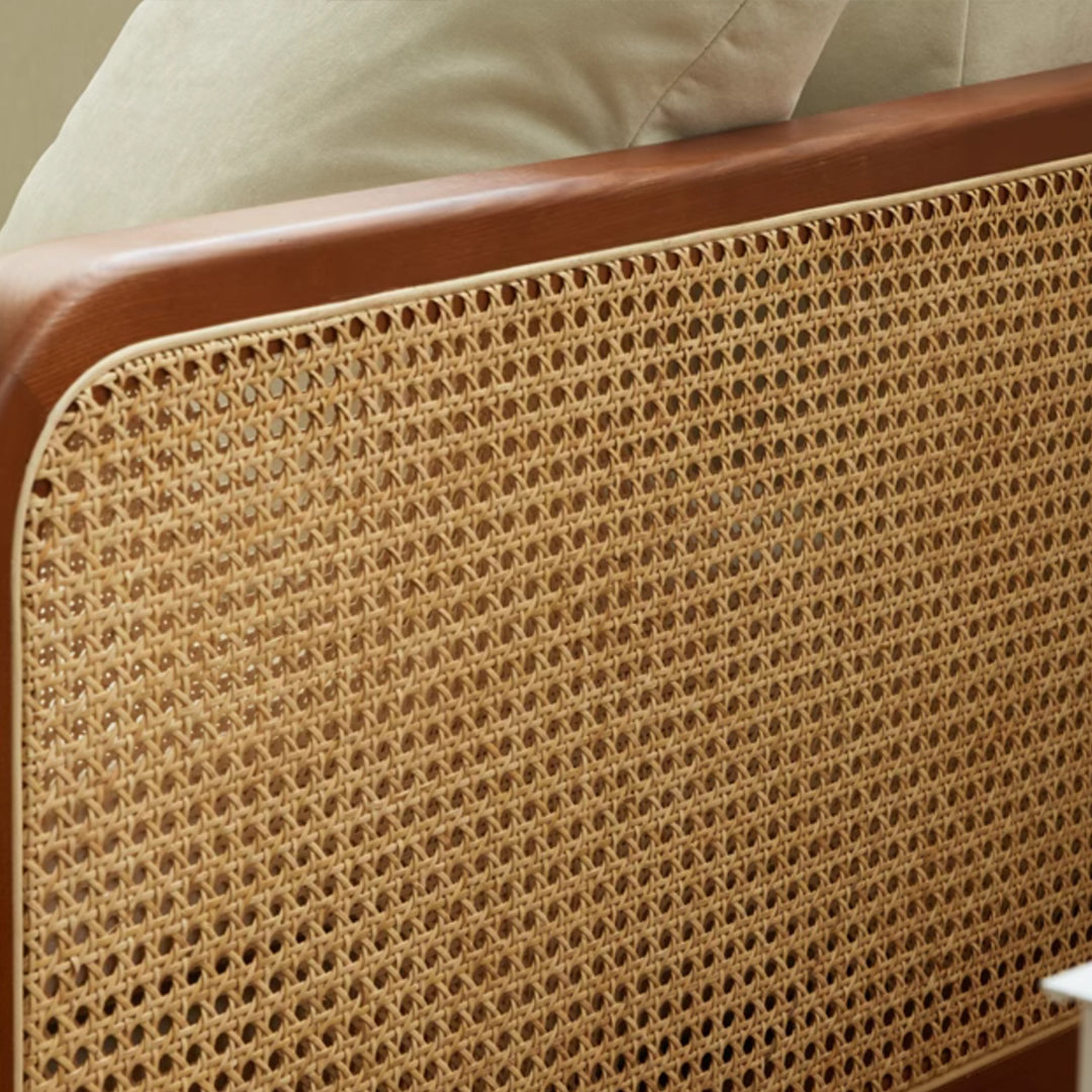 Rattan Retro Folding Sofa Bed