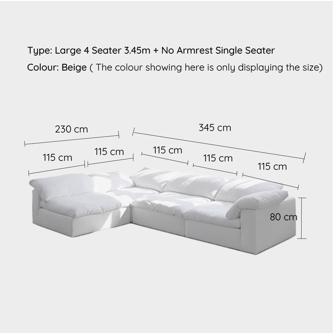 Tove Beige Cloud Modular Sofa