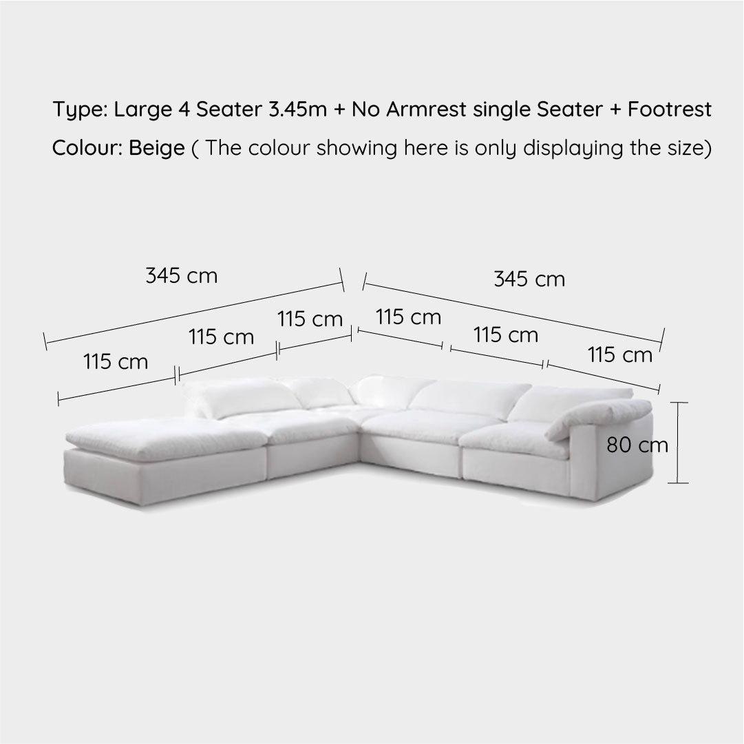 Tove Beige Cloud Modular Sofa