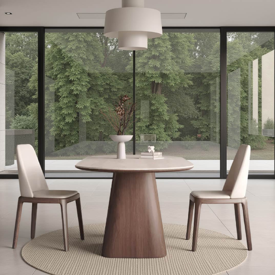 Sintered Stone Ash Dining Table Set