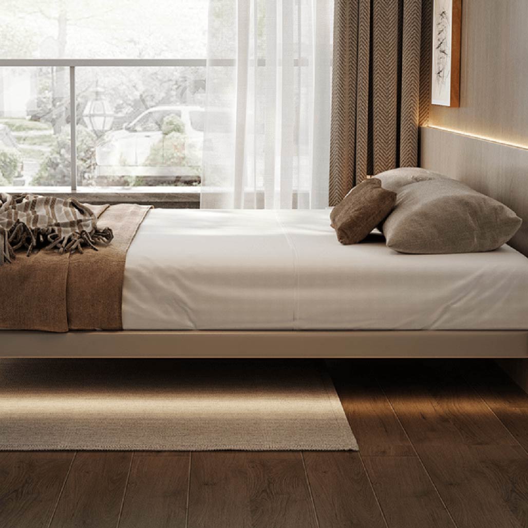 Italian Style Floating Bed with Light