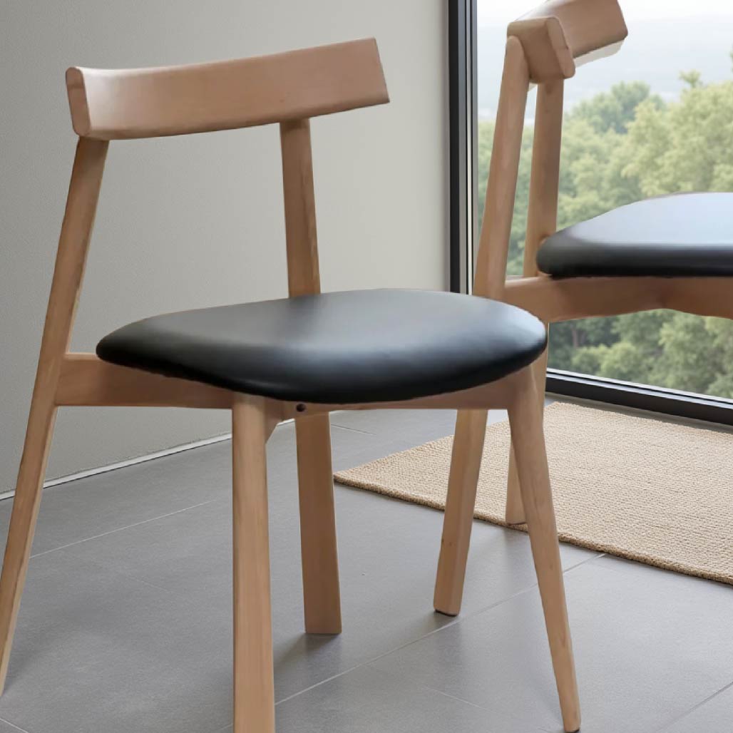 Solid Wood Leather Dining Chair