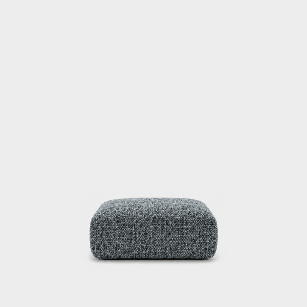 Petra footstool ottoman in 2738 Sea 7F63, teal grey chenille