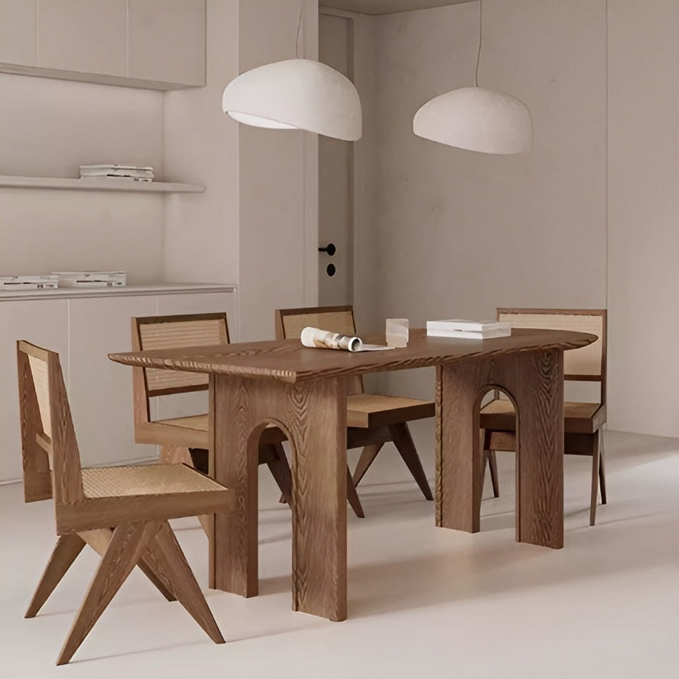 Pine Wood Dining Table Set