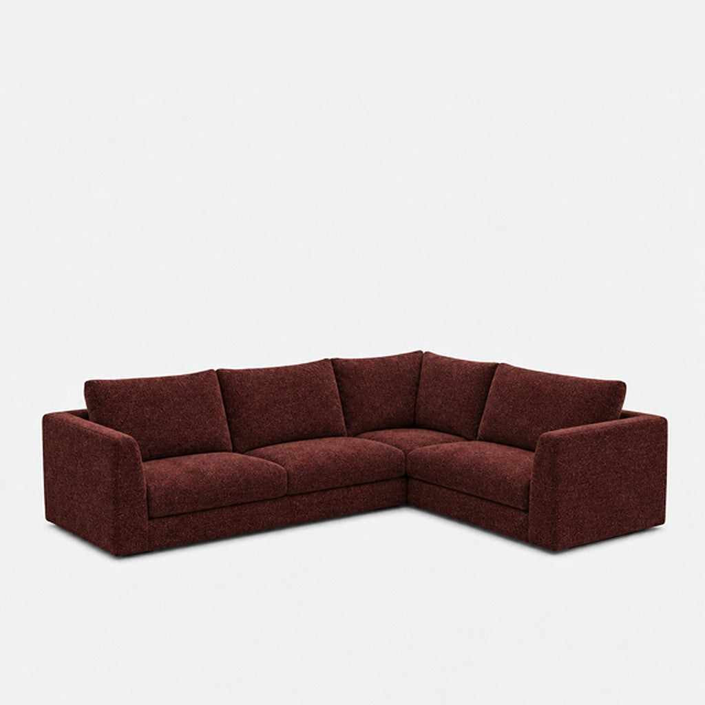 Katrine modular corner sofa fabric L-shape – 2738 Wine