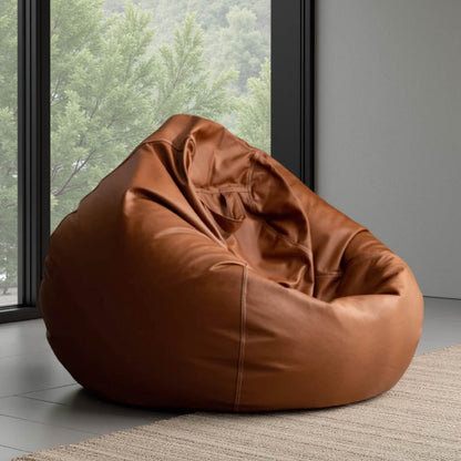 Brown Leathaire Bean Bag