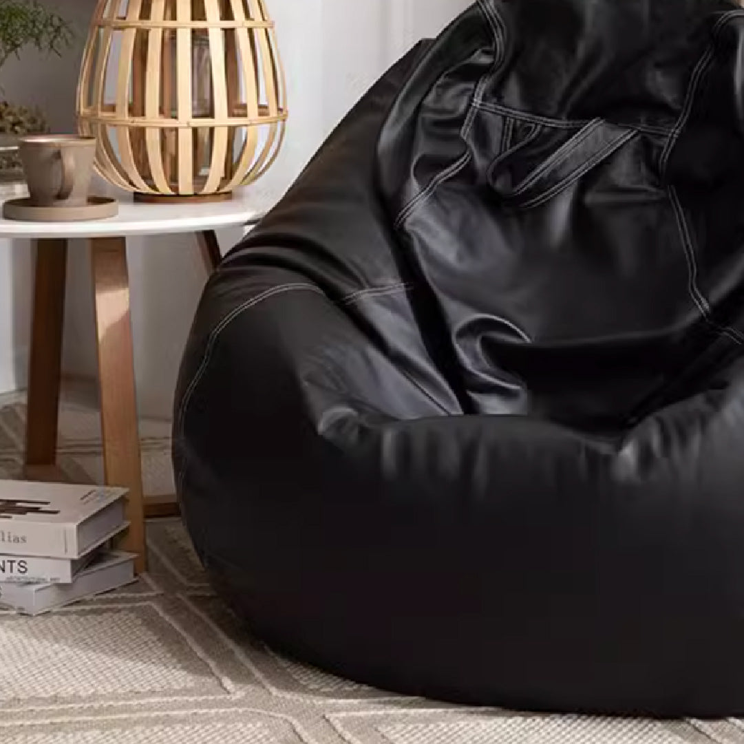 Black Leathaire Bean Bag