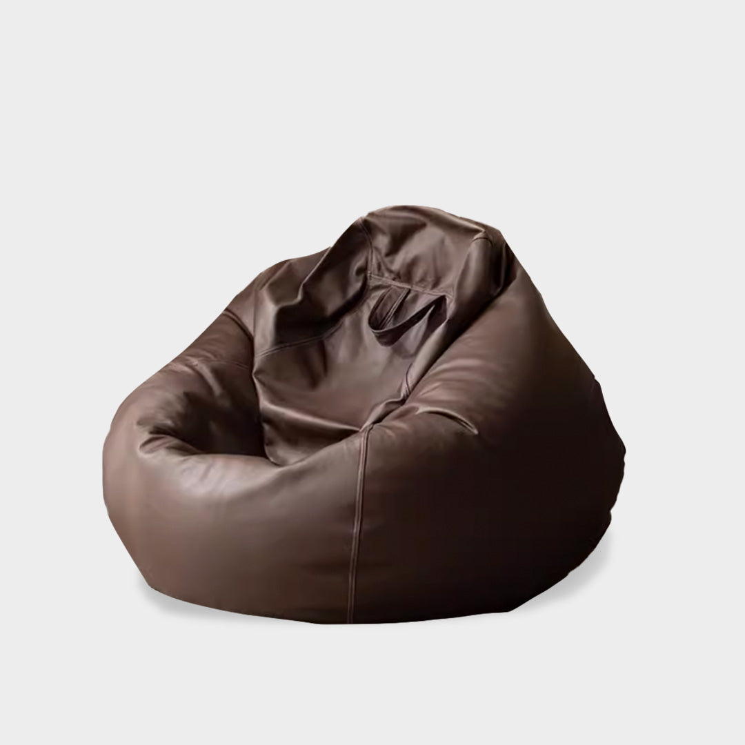 Dark Brown Leathaire Bean Bag