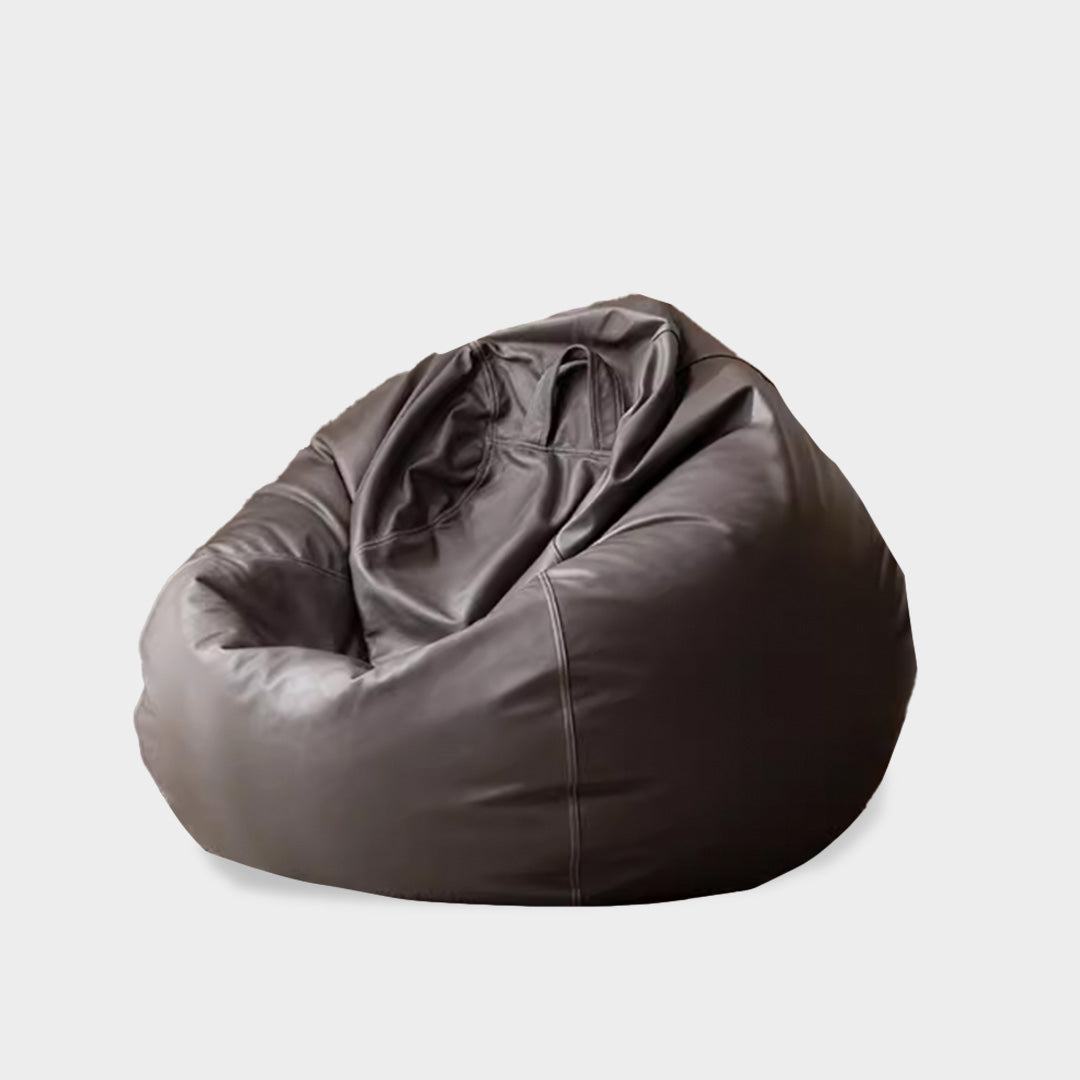 Dark Grey Leathaire Bean Bag