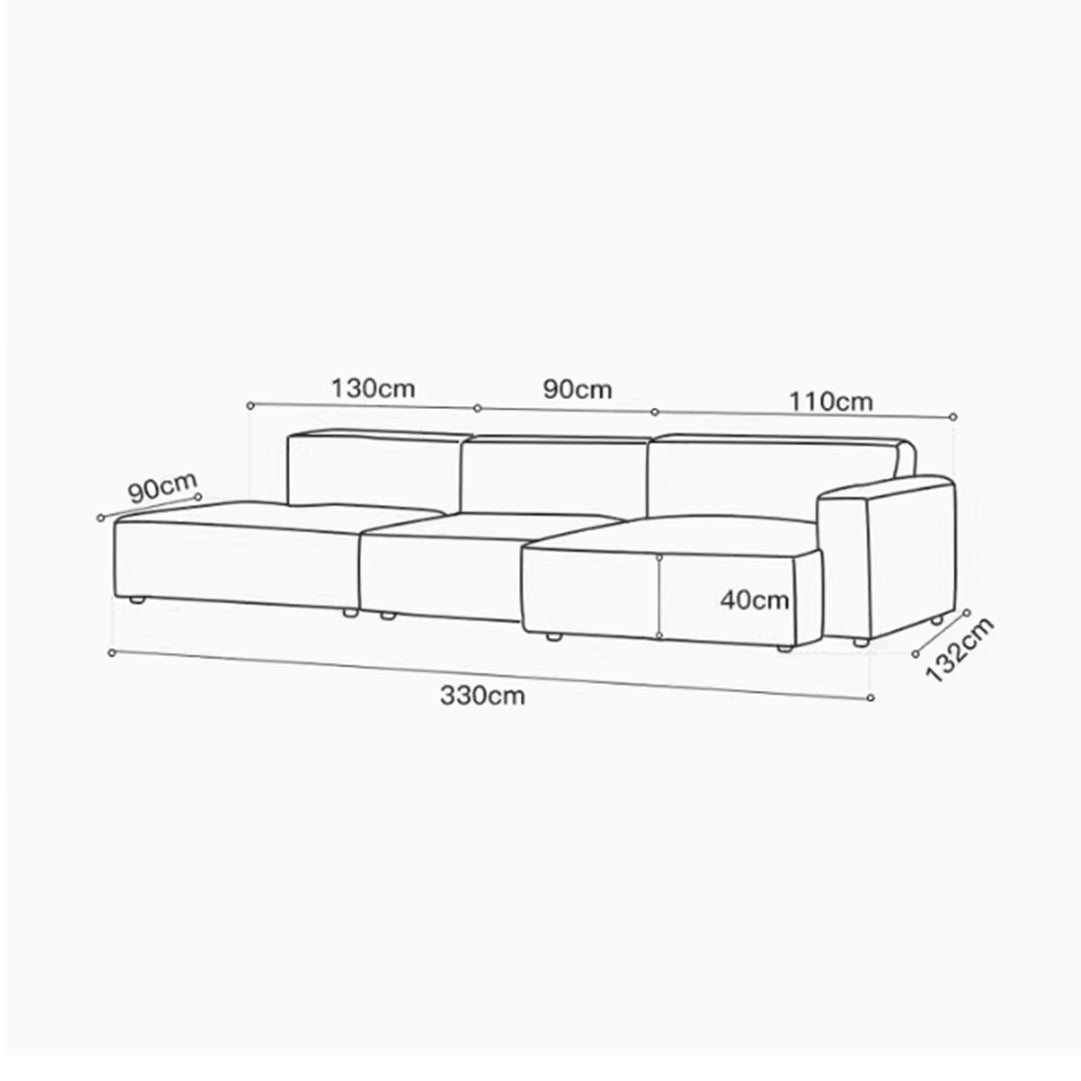 Leather Modular Sofa Dimension