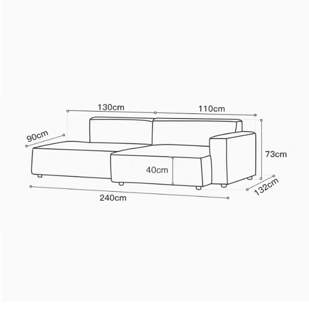 Leather Modular Sofa Dimension