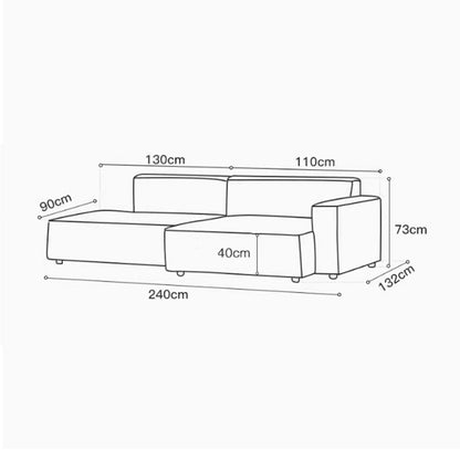 Leather Modular Sofa Dimension