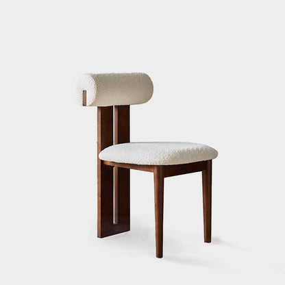 Alva Vintage Boucle Solid Wood Dining Chair
