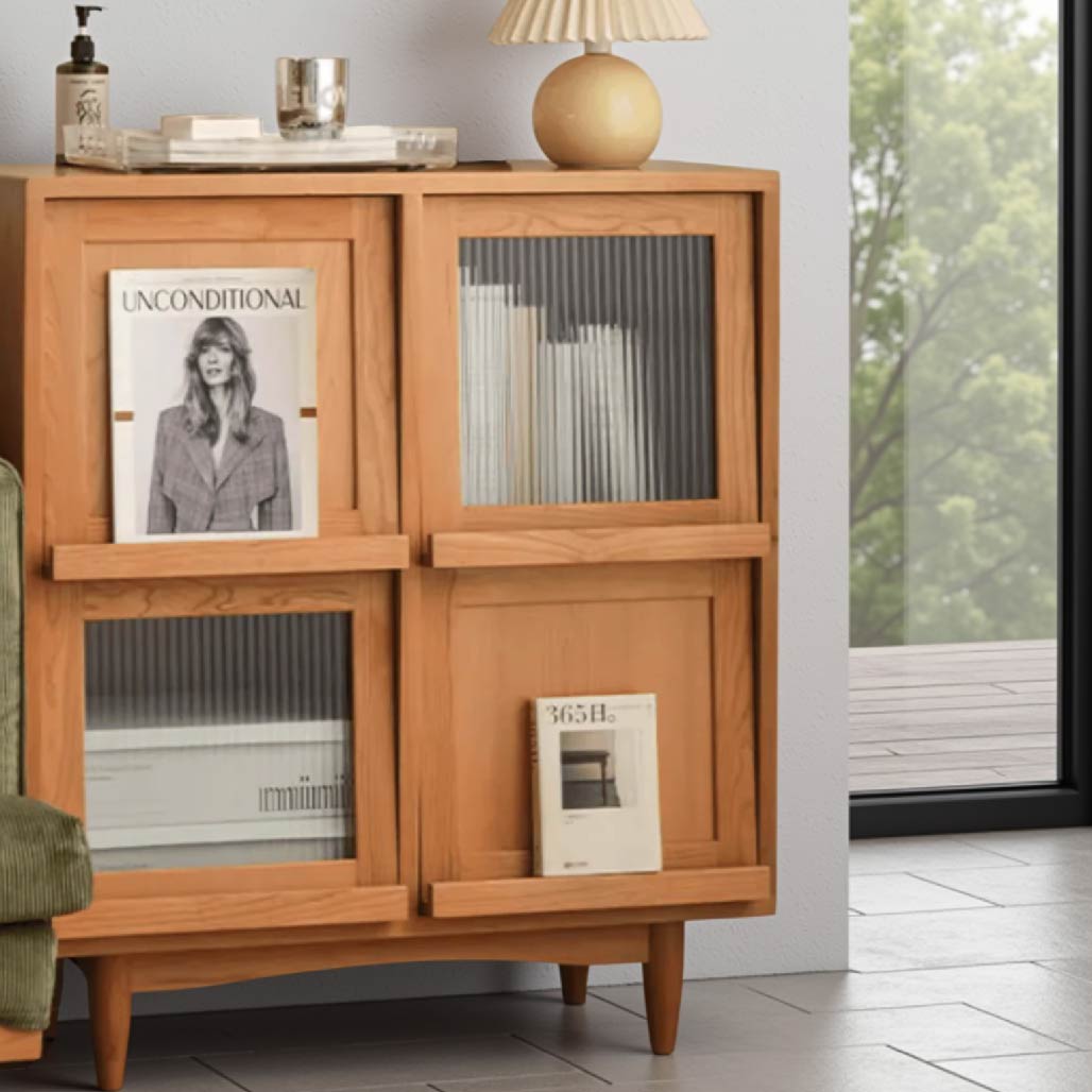 Solid Wood Magazine Cabinet