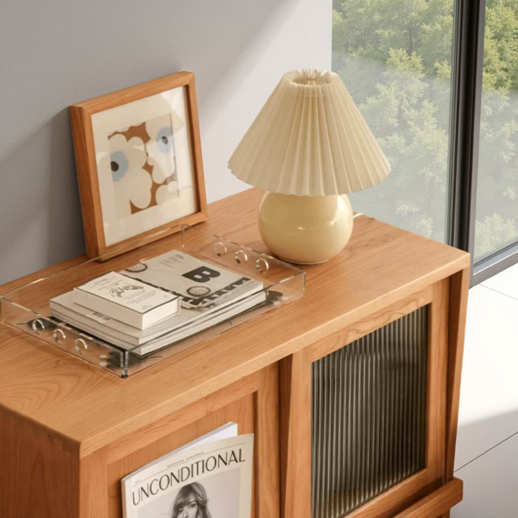 Solid Wood Magazine Cabinet