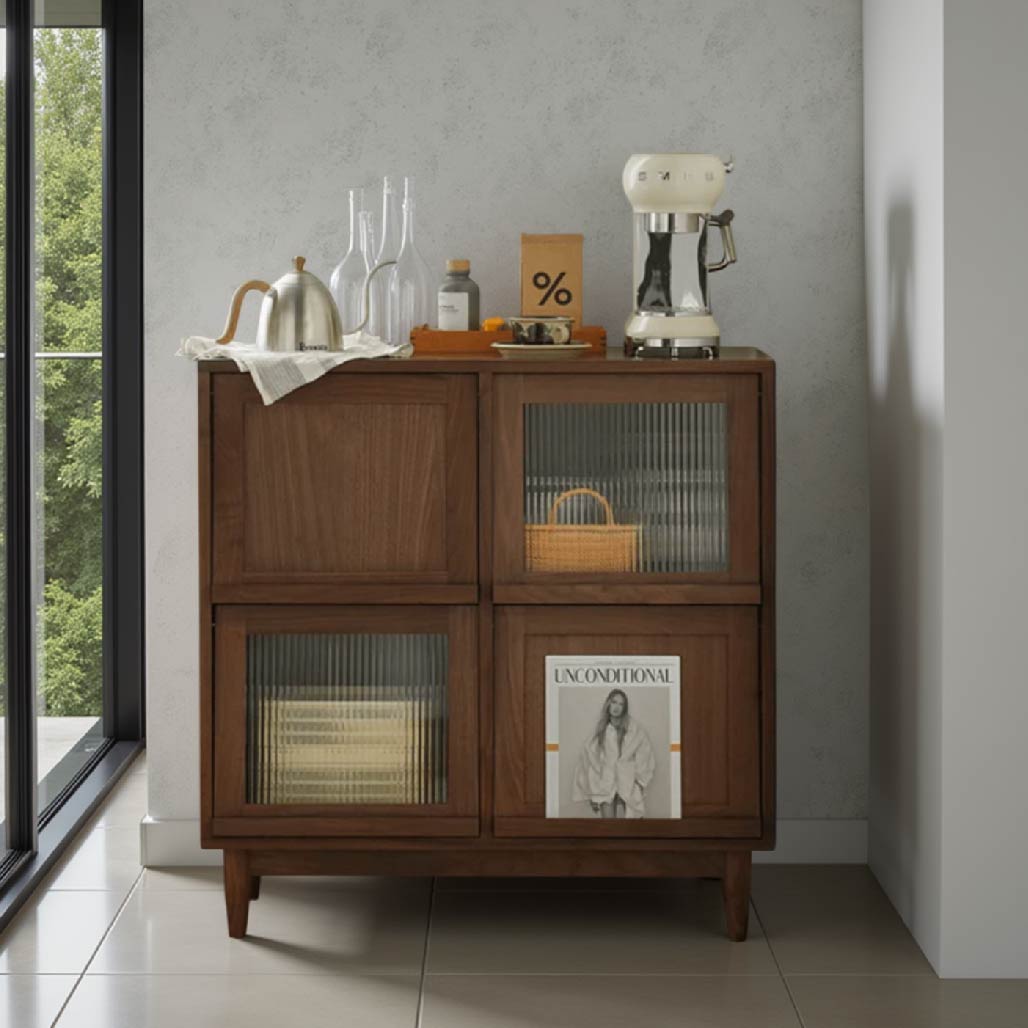 Solid Wood Magazine Cabinet