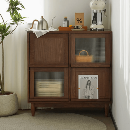 Solid Wood Magazine Cabinet