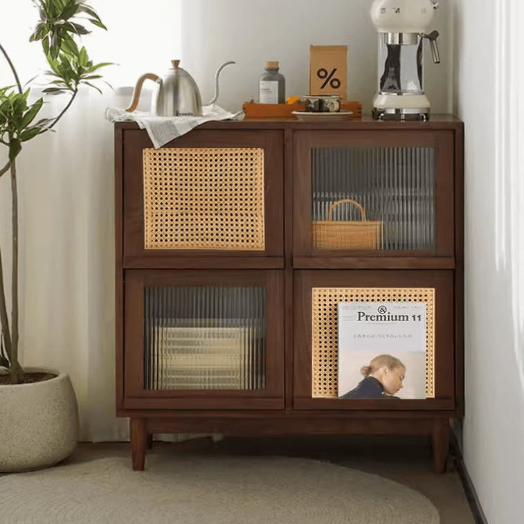 Solid Wood Magazine Cabinet