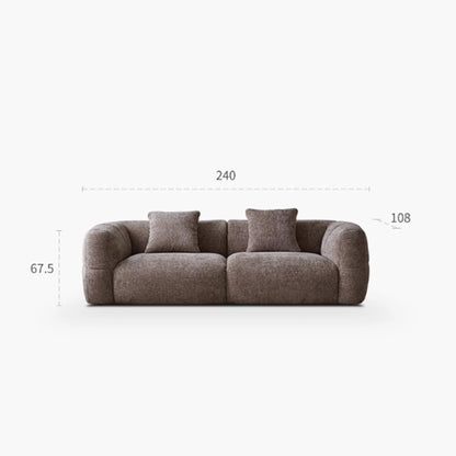 Chenille Modern French Style Sectional Sofa_240cm