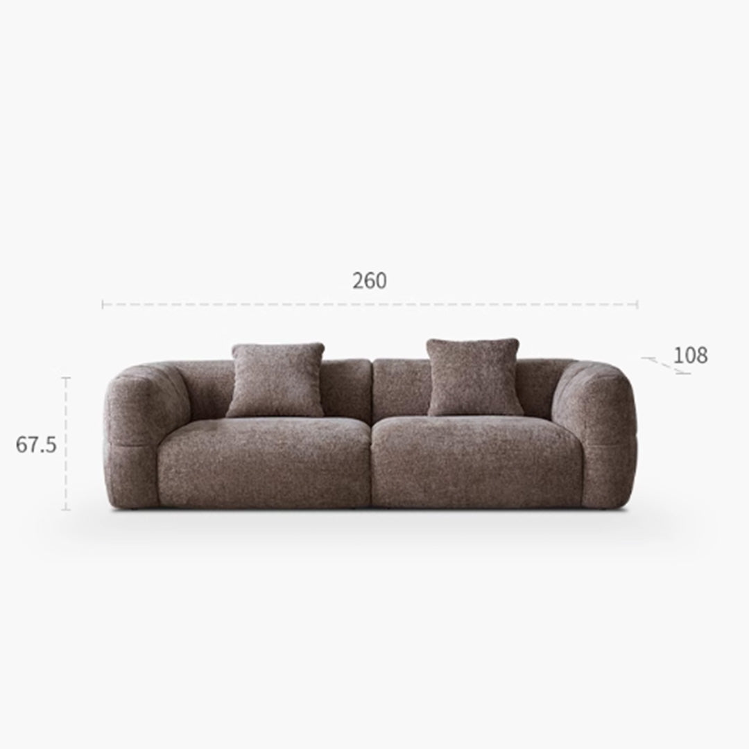 Chenille Modern French Style Sectional Sofa_260cm