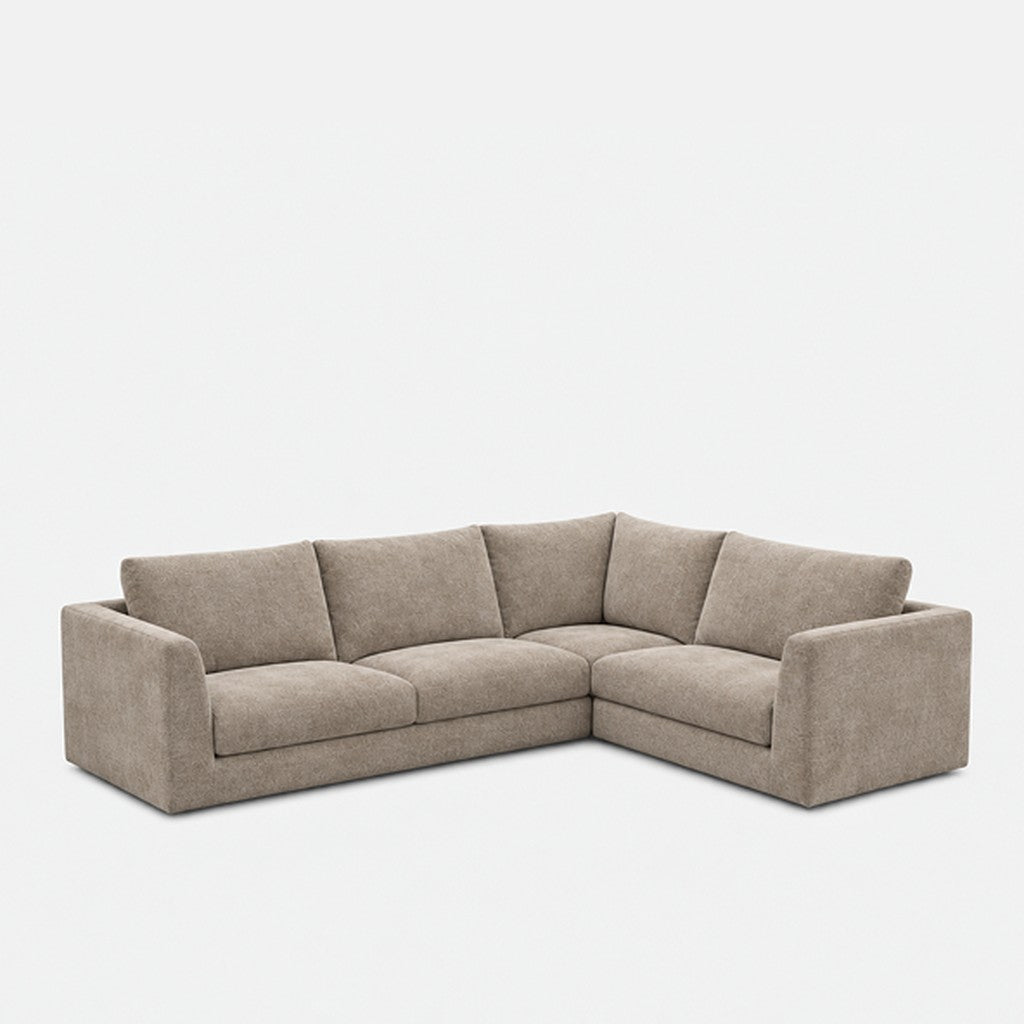 Katrine modular corner sofa fabric L-shape – Azures Khaki