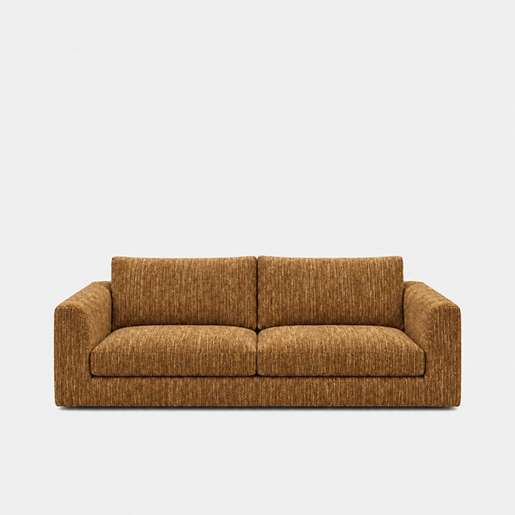 Katrine 2-seater fabric sofa in Berlin Mustard