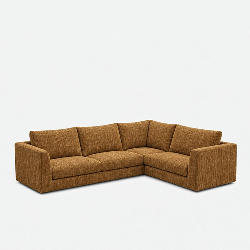Katrine modular corner sofa fabric L-shape – Berlin Mustard